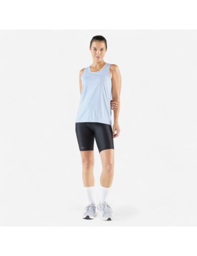 Short cycliste running femme - kiprun run 100 noir