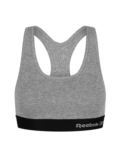 Brassière de fitness maintien modéré femme, grise