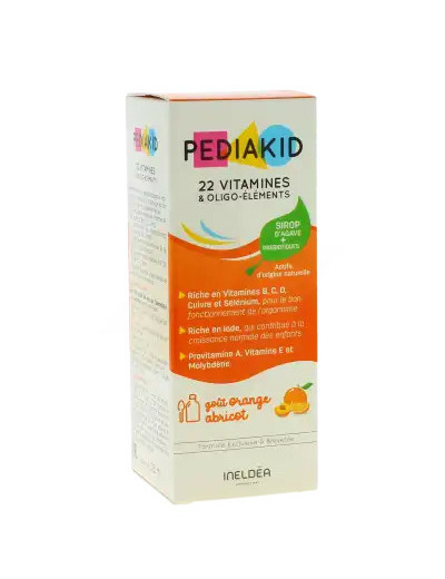 Pédiakid 22 Vitamines Et Oligo-eléments Sirop Abricot Orange 125 Ml