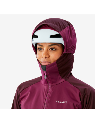 VESTE SOFTSHELL ALPINISME FEMME- Rouge Betterave