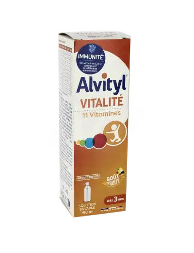 Alvityl Vitalité Solution Buvable Multivitaminée Flacon De 150 Ml