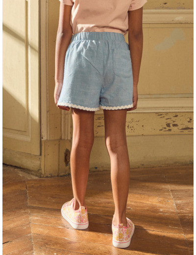 Short en chambray