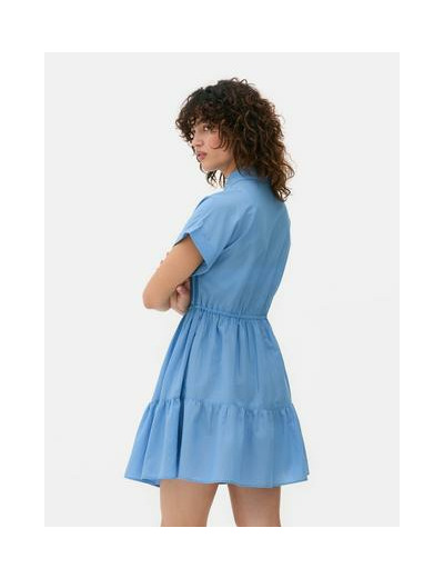 Mini robe chemise à superpositions