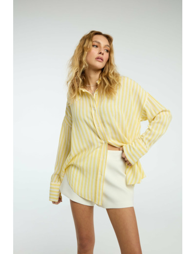 Blouse en lin mélangé