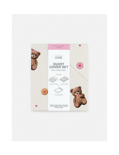 Parure de lit double à motif ourson