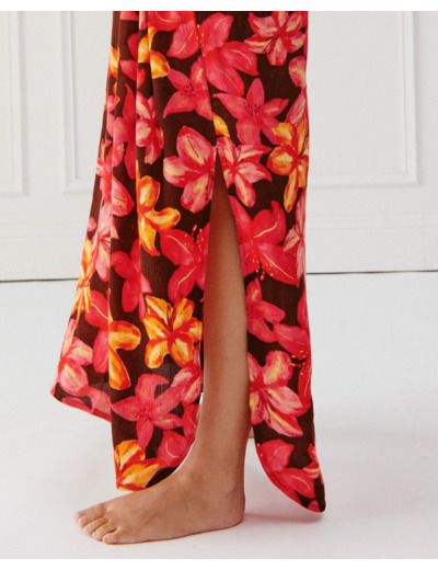 Robe longue à motifs