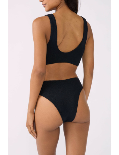 Bikini high leg en matière extensible bas de maillot