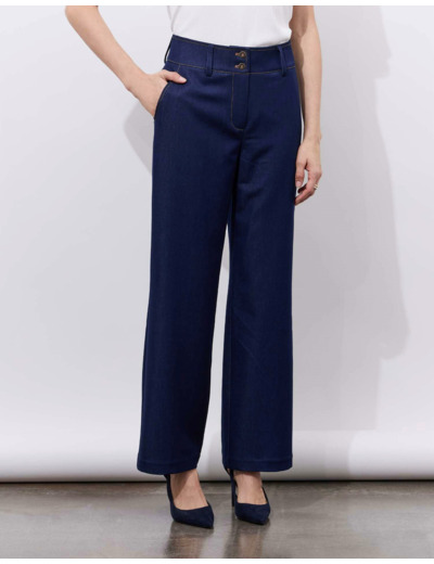 Pantalon long uni MARINE Femme