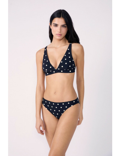 Culotte bikini bas de maillot à pois
