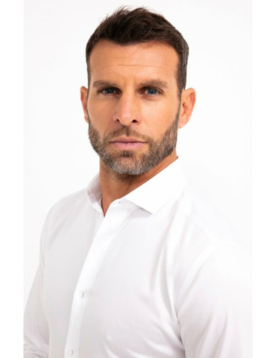 Chemise slim manches longues satin