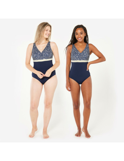 Maillot de bain 1 pièce forte poitrine natation Femme - Mia all mini bleu