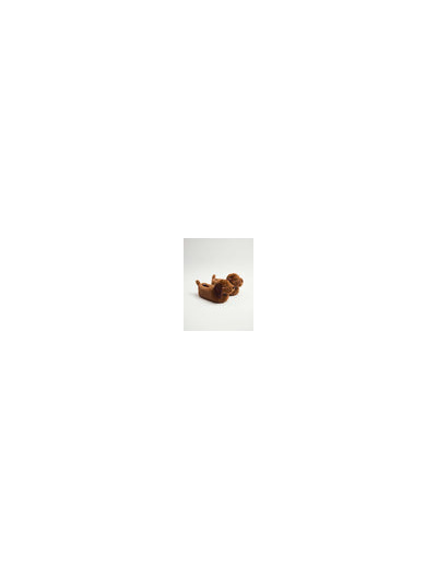 Pantoufles marron à tête de chien pour fille