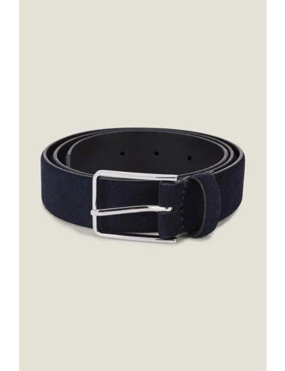 Ceinture en cuir suède - Bleu foncé