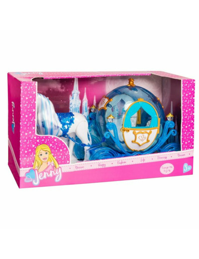 CARROSSE AVEC CHEVAL POUR POUPÉE MANNEQUIN