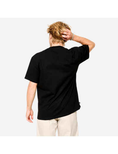 T-shirt de skateboard manches courtes ts500 trafic noir