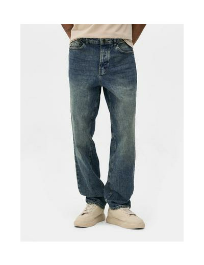 Jean droit à taille mi-haute