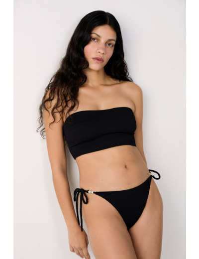 Culotte bikini ficelle détails perles bas de maillot