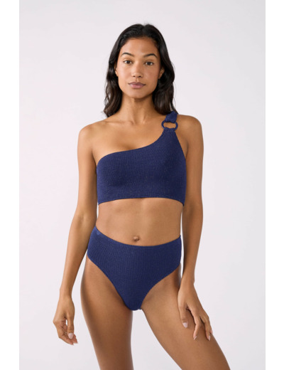 Culotte bikini taille haute en matière extensible