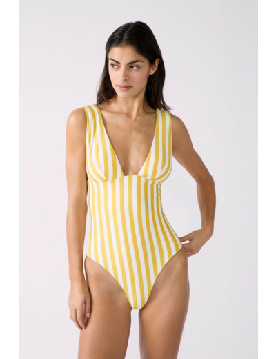 Maillot 1 pièce rayé