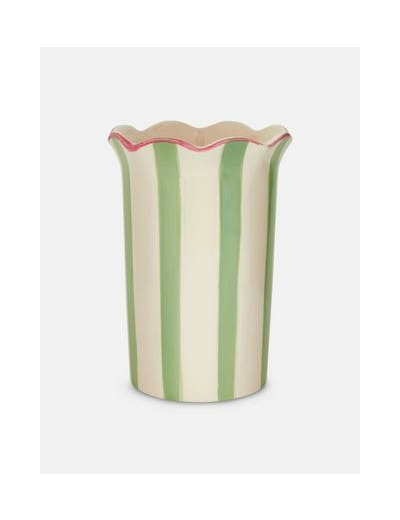 Vase festonné à rayures