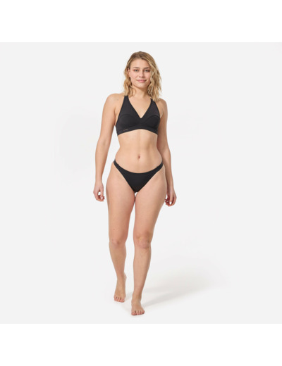 Bas de maillot de bain ALY noire aux bords côté fins et élastiqués