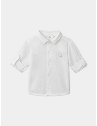 Chemise avec broderie oiseau