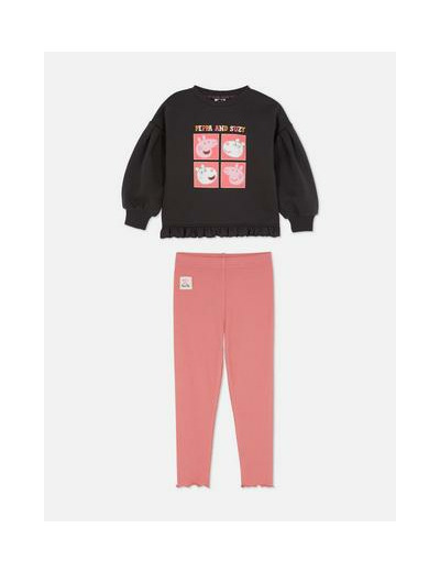 1,5-6 ans | Ensemble sweat-shirt à manches ballon et legging Peppa Pig