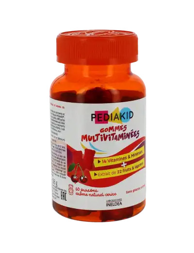 Pédiakid Gomme Ourson Multivitaminée Orange Cerise Boîte De 60