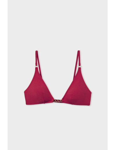 Triangle sans armatures détails bijoux haut de maillot