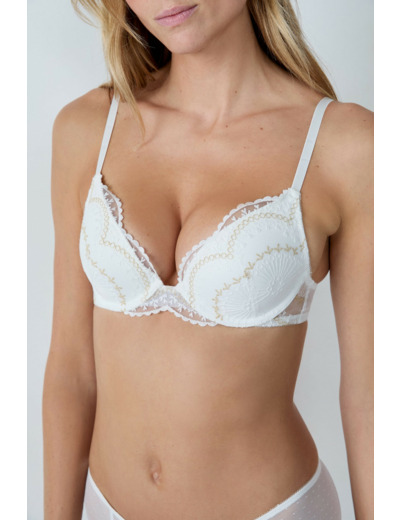 Soutien-gorge N.2 - Le push-up plongeant brodé effet irisé
