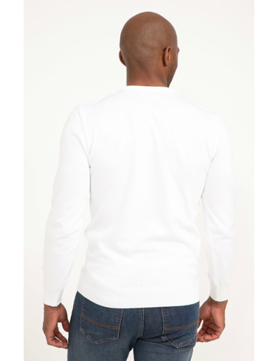 Pull col rond uni Ottoman