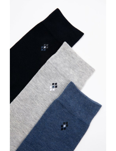 Lot 3 paires chaussettes homme