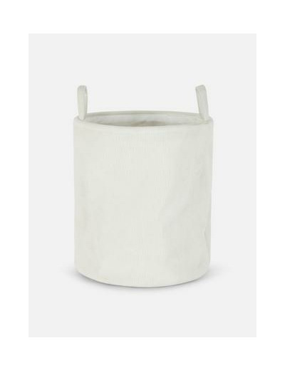 Panier à linge pliable en velours côtelé