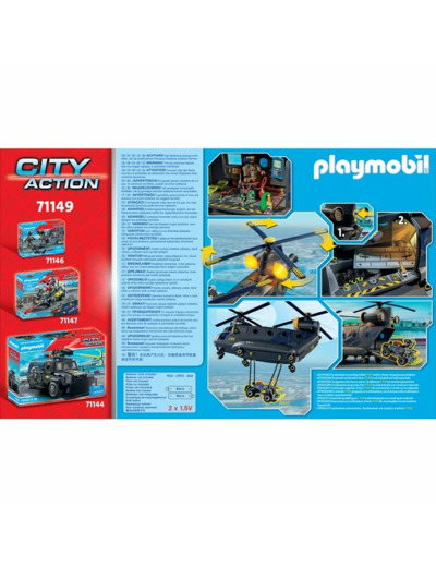 HÉLICOPTÈRE DES FORCES SPÉCIALES PLAYMOBIL CITY ACTION 71149