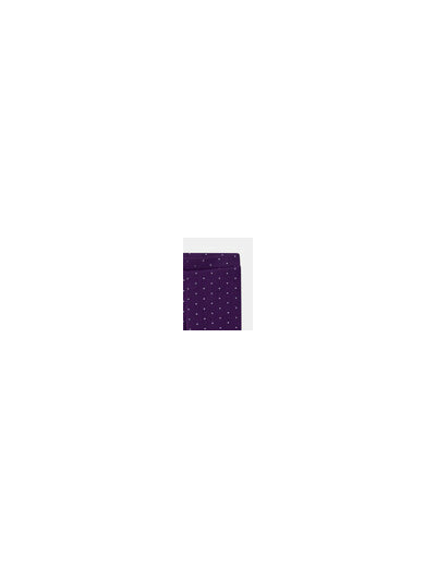 Lot de 2 leggings violets à pois ou bleus unis doublés pour filles