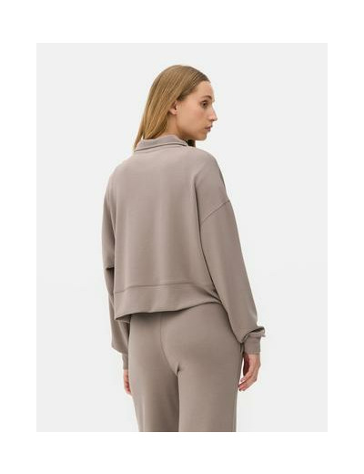 Sweat-shirt à col cheminée zippé