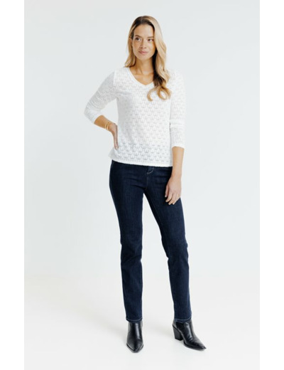 Tee-Shirt Uni Dentelle