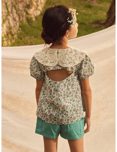 Blouse col claudine