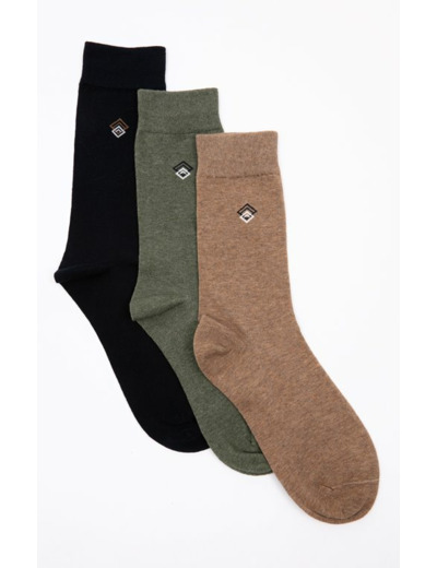Lot de 3 paires chaussettes homme
