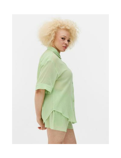 Chemise de plage froissée à boutons