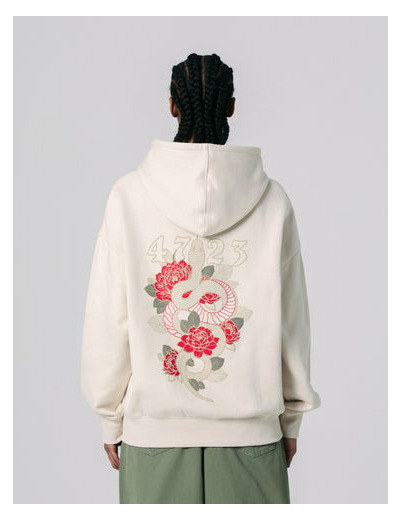Sweat à motif crème
