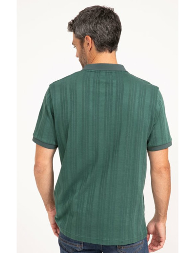 Pull col polo manches courtes Ajoure