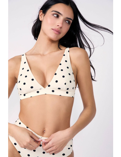 Triangle haut de maillot à pois