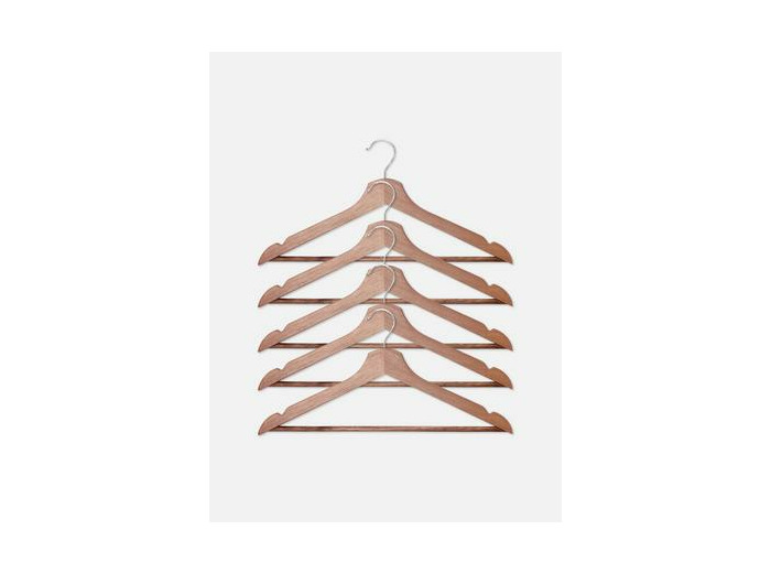 Lot de 5 cintres en bois