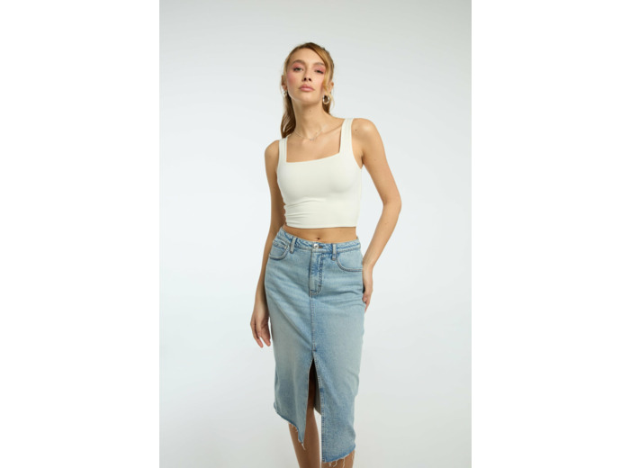 Jupe midi jeans