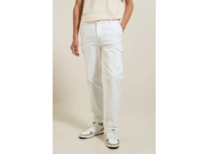 Pantalon cargo relax - Blanc