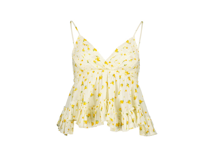 Top tissé à bretelles réglables