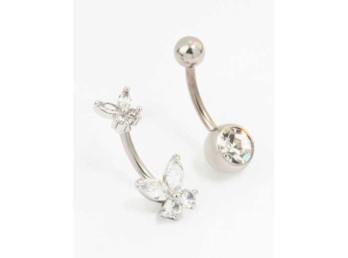 Surgical Steel Belly Bar Piercing 2-Pack