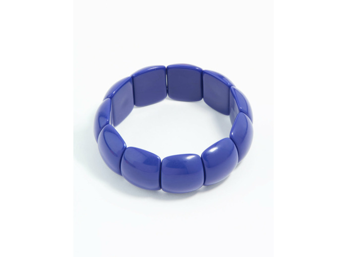 Blue Acrylic Thin Slater Stretch Bangle