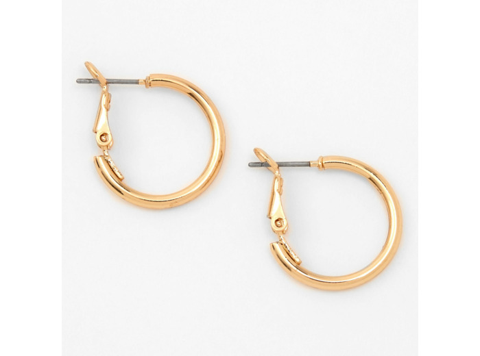 Créoles tubulaires 20 mm couleur dorée